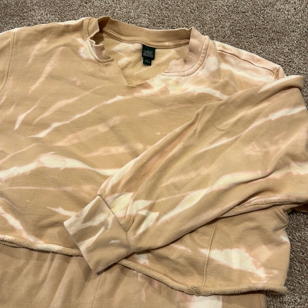 Tiedye Beige and White Sweat Set